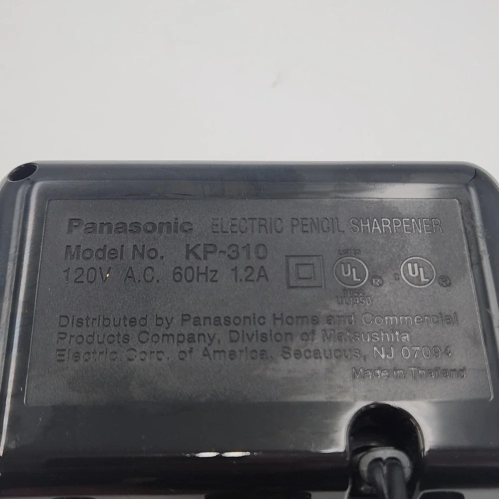 Panasonic Electric‎ Pencil Sharpener KP310 Auto Stop Black Office School